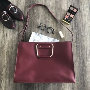 Zara Large Satchel Vintage Style Briefcase